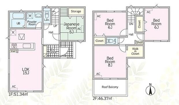 (２号棟)、価格2290万円、4LDK、土地面積124.61m2、建物面積97.71m2