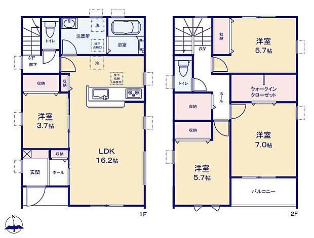 (1号棟)、価格3380万円、4LDK、土地面積143.41m2、建物面積101.24m2