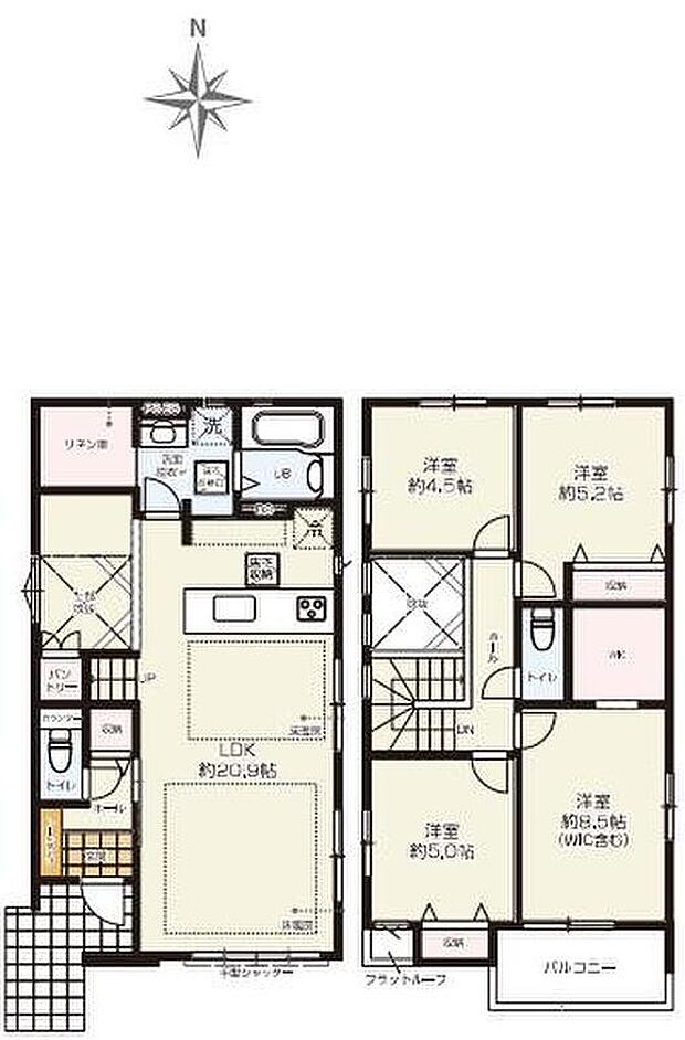 (2号棟)、価格5199万円、4LDK、土地面積112.06m2、建物面積101.43m2
