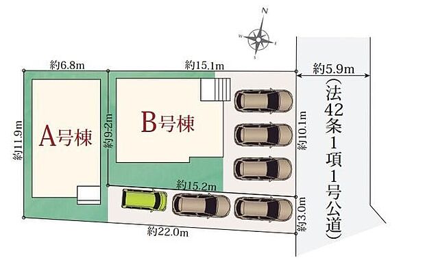 A号棟　２，９９０万円B号棟　３，３９０万円