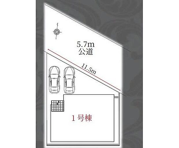 【全体区画図】１号棟　４，２９９万円