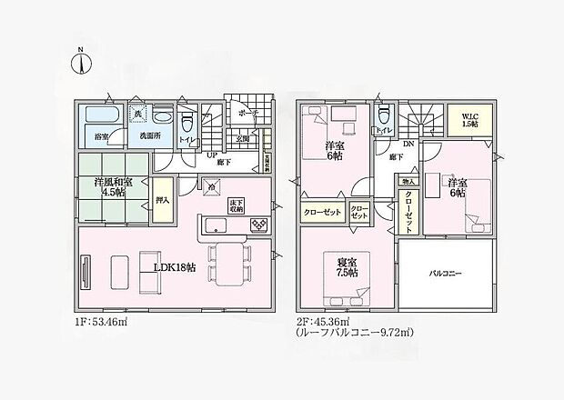 (2号棟)、価格2380万円、4LDK、土地面積179.18m2、建物面積98.82m2