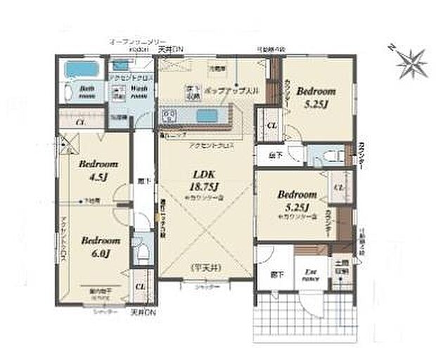 (1号棟)、価格3890万円、3LDK、土地面積204.51m2、建物面積94.4m2