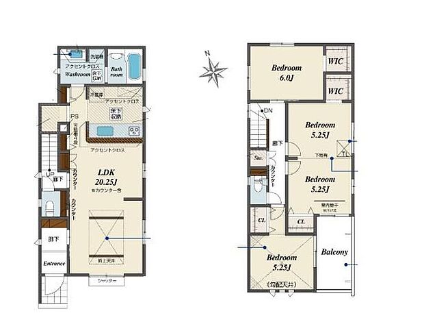 (1号棟)、価格3398万円、3LDK、土地面積146.07m2、建物面積104.75m2
