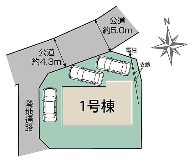 陽当たり×風通良好◎
駐車スペースは最大3台可能で来客時も安心のゆとりある配置です♪（車種による）
小中学校が徒歩圏内にあるのでお子様も安心です♪