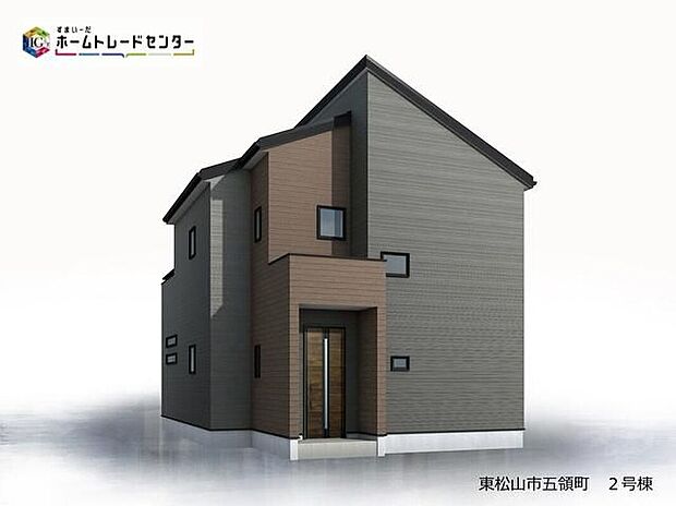 【完成予想図(外観)】
閑静な住宅街に馴染む上質な雰囲気の外観。
ダークグレーを取り入れた心落ち着く邸宅がご家族の帰宅を温かく迎え入れてくれます。
