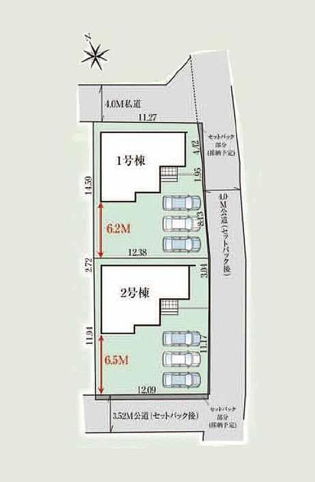 ☆全2棟☆敷地52坪以上☆開放的な角地☆
カースペースは、車種により並列3台分ございますので、家族分の自転車を駐輪したり、来客用の駐車スペースとしてもお使いいただけます。