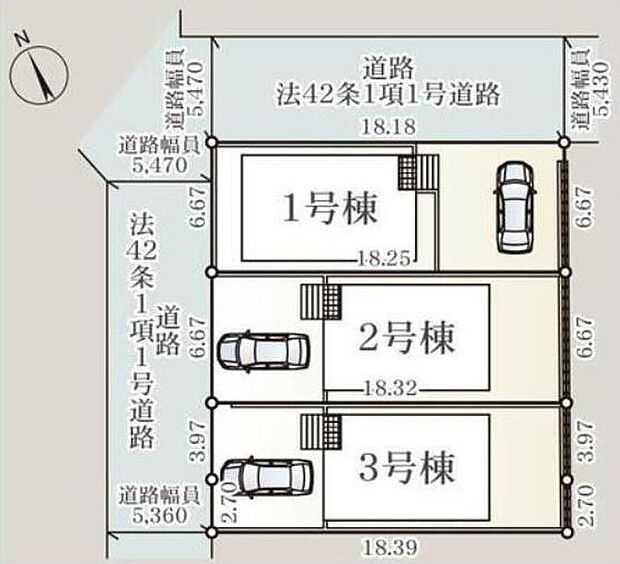 【全体区画図】カースペース1台分ご用意ございます♪
家族分の自転車を駐輪したり、来客用の駐車スペースとしてもお使いいただけます◎