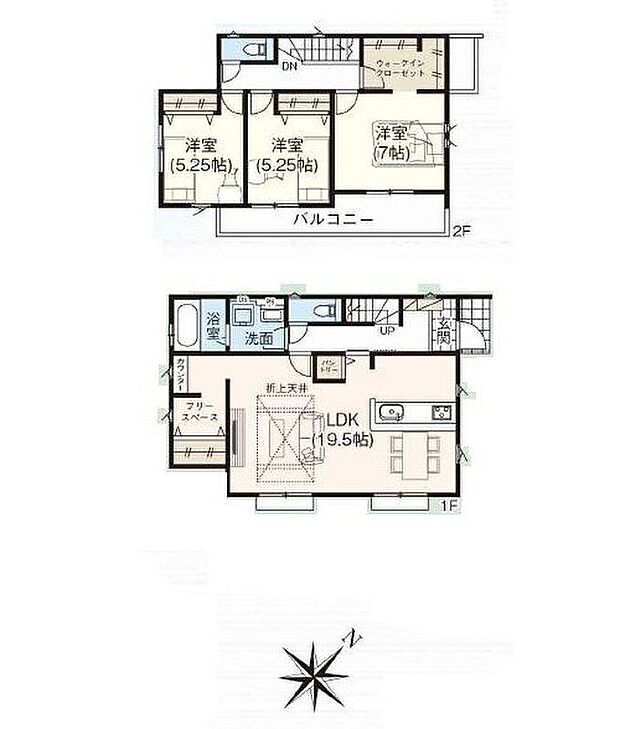 【3LDK】広々19.5帖のLDK!買いだめもできちゃうパントリー付き♪
リビング奥にはフリースペース付き☆在宅ワークなど用途自在♪
主寝室にはウォークインクローゼット完備☆お部屋がスッキリ片付きます♪