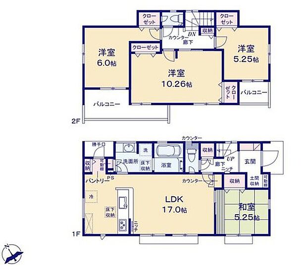 【4LDK】◇全居室を南に向けてレイアウトした明るく開放的なお住まい♪
◇忙しい朝もスムーズな水回り集約設計♪
◇土間収納、パントリー付きで収納充実♪
◇将来、成長に合わせて2部屋に分けられる設計あり♪