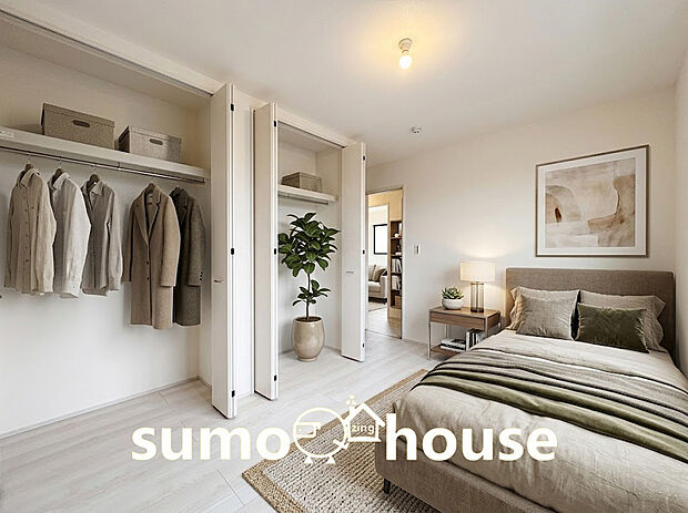 お陽さまの光を爽やかな風をたっぷり取り込めます。室内はいつも明るい印象なので気持ちの良い朝を迎えられます。毎日の生活も明るくなりそう。(家具等はCGです)