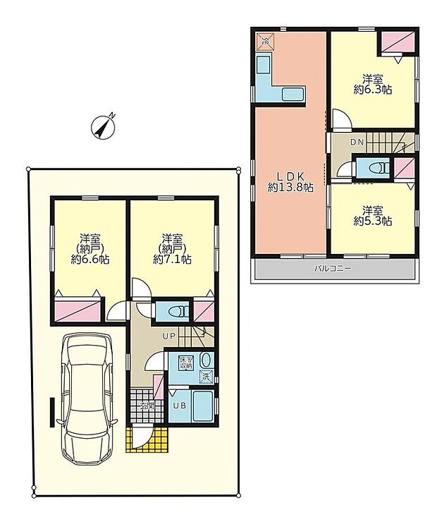 リビング横の洋室は、引き戸を開放することで一つの大空間として利用可能です。お子様のプレイスペースやリモートワーク環境、あるいは贅沢な広々リビングとして、ライフスタイルに合わせた自由な使い方が叶います。