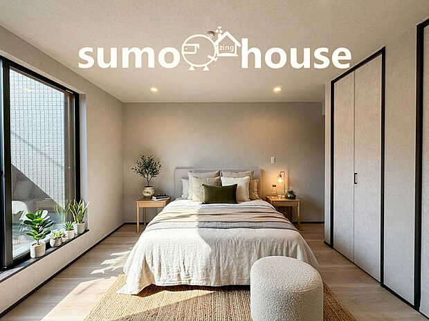 【類似仕様内観施工例(洋室)】施工例の為、分譲中の建物とは内装や床材、建具等の色、窓等の開口部の形状・仕様が異なります。