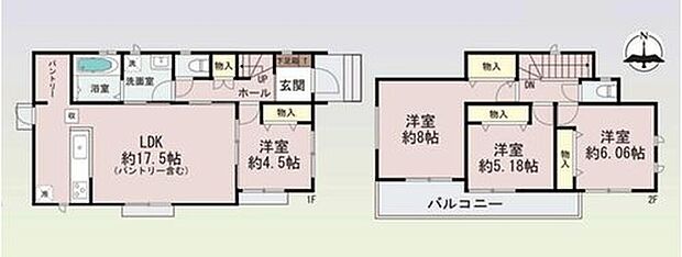 【4LDK】キッチンにパントリーを設置！食品や日用品のまとめ買いも可能です♪
全居室南向きのあたたかな間取り♪