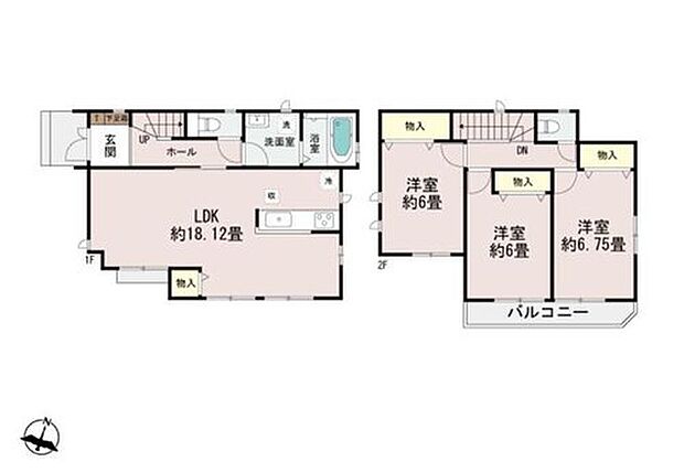 【3LDK】全居室南向きのあたたかな間取り♪
LDK18帖以上!ゆったりとおくつろぎいただけます♪