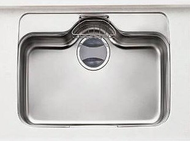 【ジャンボシンク】中華鍋なども洗いやすい大きなシンクは、ゆとりがあるので、使い勝手も良好です（同仕様）