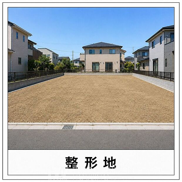 【その他現地】建物プランを検討しやすい整形地。敷地を有効活用しやすく、ご希望に合わせた住まいづくりを進めやすい土地です。※掲載画像はイメージであり、実際の設備・仕様・形状とは異なる場合があります。