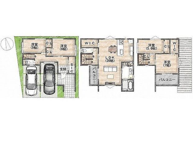 建物プラン間取:4LDK 建物プラン面積:119.65m2 建物プラン価格:1480万円 -