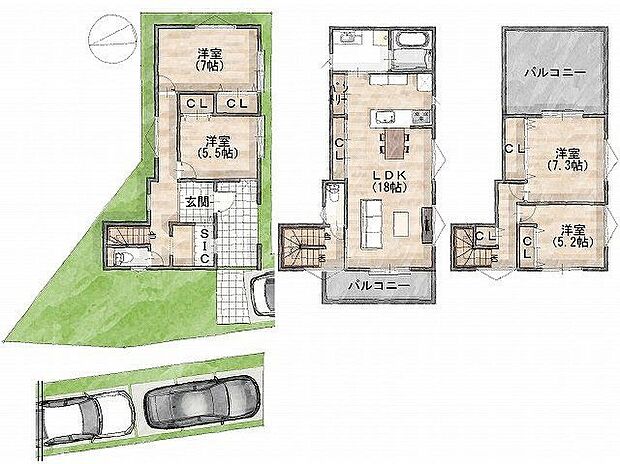 建物プラン間取:4LDK 建物プラン面積:118.57m2 建物プラン価格:1480万円 -