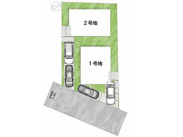 【全体区画図】全２区画、好評分譲中！