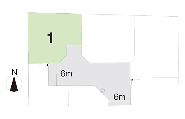 接道6mあり、駐車がしやすいです。