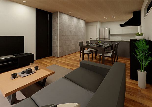 【リビング】No.1:リビング完成予定パース
