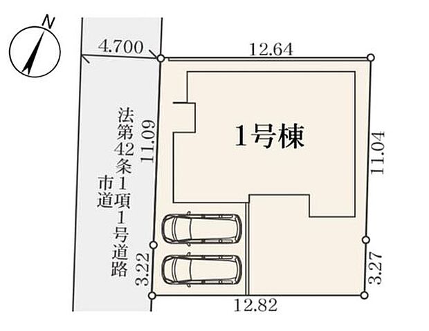 駐車2台分のカースペースを確保し、お車での暮らしも快適。
整形地ならではの無駄のない敷地設計で、陽当たりにも配慮された住まいです。