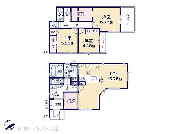 U号棟【間取】
L字型リビングを採用した開放感のある空間設計。全居室収納付きで、お部屋をすっきりとお使いいただけます。