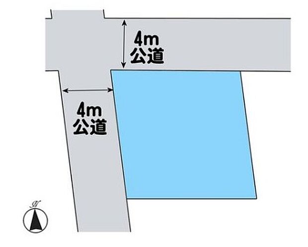 【【全体区画図】】角地&LDK2階のプライバシーにも配慮した物件です。また人の目があるので防犯面でも安心です。