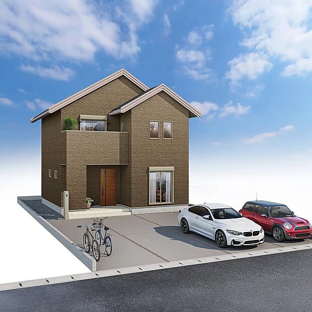 開放感のある、南側幅員8m公道接道！
カースペースは安心の並列3台可能です！