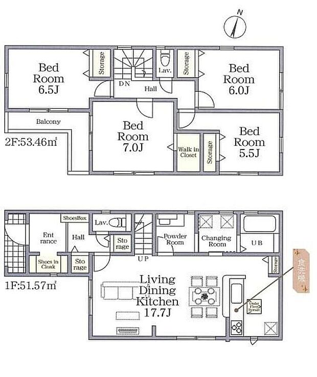(1号棟)、価格8180万円、4LDK、土地面積124.31m2、建物面積105.03m2