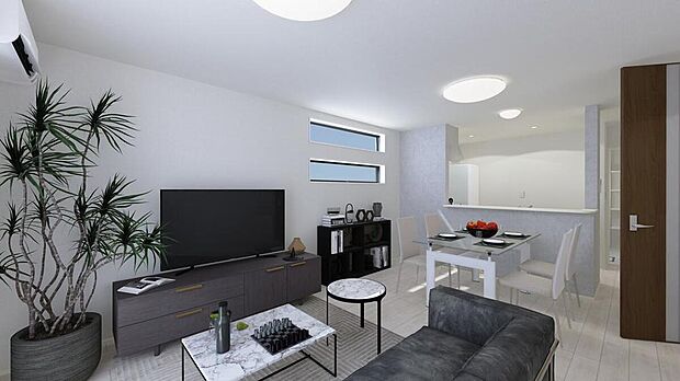 【完成予想図(内観)】ホームパーティに招きたくなる自慢の広々LDK♪※図面を基に描き起こしたもので、実際とは多少異なる場合がございます。