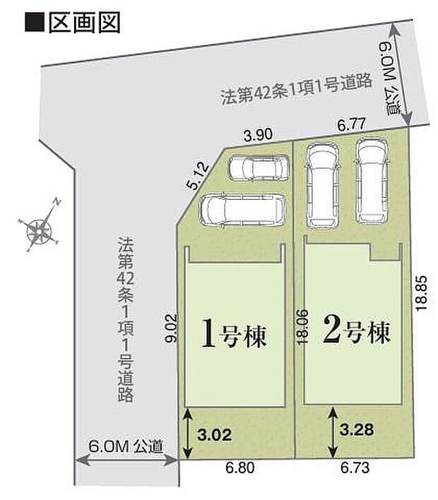 ≪全体区画図≫
◎カースペース2台駐車可能♪(車種による)
◎スーパー、コンビニまで徒歩10分圏内♪
◎長期優良認定住宅♪