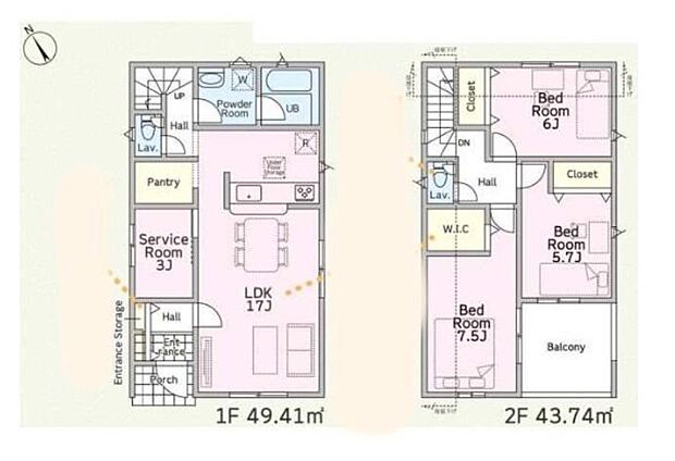 (1号棟)、価格3088万円、3LDK+S、土地面積118.08m2、建物面積93.15m2
