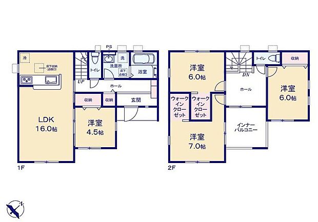 (1号棟)、価格4390万円、4LDK、土地面積167.32m2、建物面積110.13m2