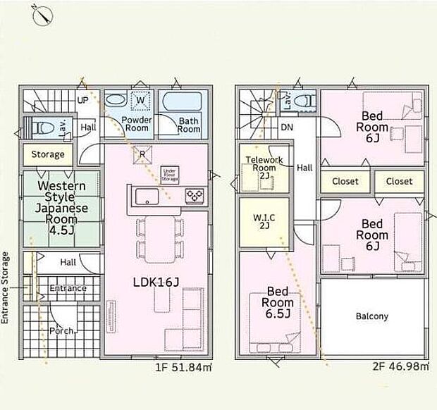 (2号棟)、価格2488万円、4LDK+S、土地面積149.86m2、建物面積98.82m2