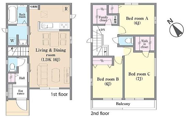 (1号棟)、価格3490万円、3LDK、土地面積91.65m2、建物面積92.52m2