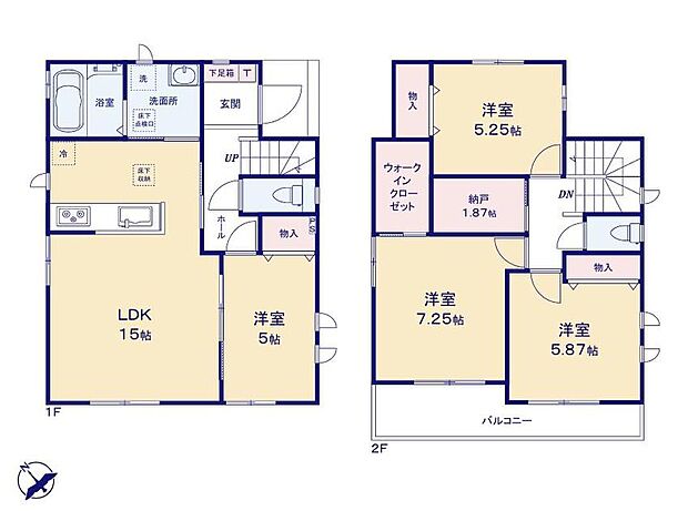 (B号棟)、価格4290万円、4LDK+S、土地面積108.69m2、建物面積96.26m2
