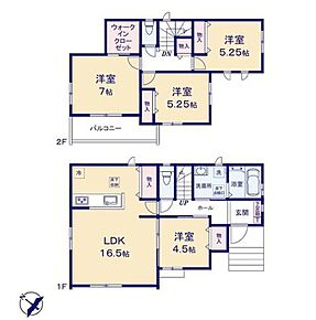 WIC付きの4LDKのお住まいです♪
人気の対面式キッチン♪
大容量で豊富な収納力が自慢の使い勝手の良好なプラン♪ 