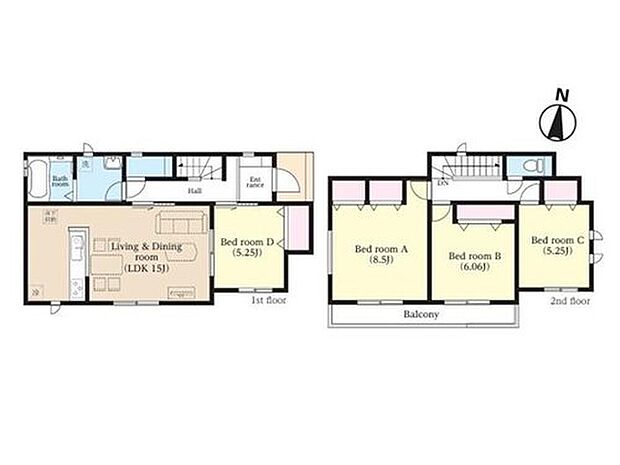 【4LDK】◇対面式キッチン採用♪ご家族との会話が弾む間取りです♪
◇主寝室はゆとりの8.5帖!家具を置いてもゆったり使えます♪
◇LDK隣接の洋室は、来客時はもちろん家事スペースやキッズスペースとしても便利です♪