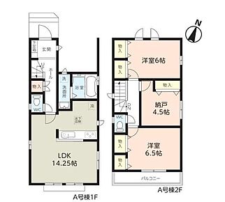 ◇対面式キッチン採用♪ご家族との会話が広がる間取りです♪
◇4.5帖の納戸付き♪収納はもちろん、書斎や趣味部屋にも活用可能♪
◇駐車スペースから荷物運びもラクラク♪※ビルトイン車庫6.21m2（1.87坪）含む 