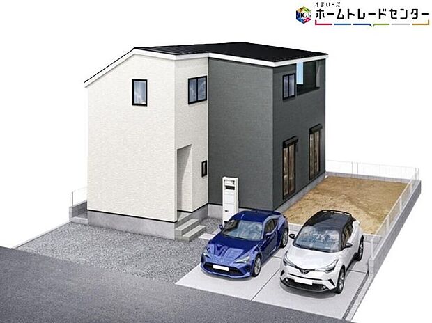 【完成予想図(外観)】(2号棟)完成予想図 平日のお仕事帰りや休日など、ご都合に合わせてご案内可能です♪周辺環境も含めて、ぜひ現地で雰囲気をご確認ください♪※CGイメージ画像は実際とは異なる場合があります。