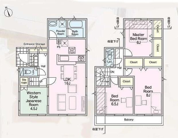 (1号棟)、価格2880万円、4LDK、土地面積130.45m2、建物面積95.58m2
