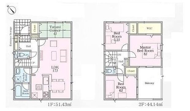(19号棟)、価格3280万円、3LDK、土地面積140.04m2、建物面積95.57m2


