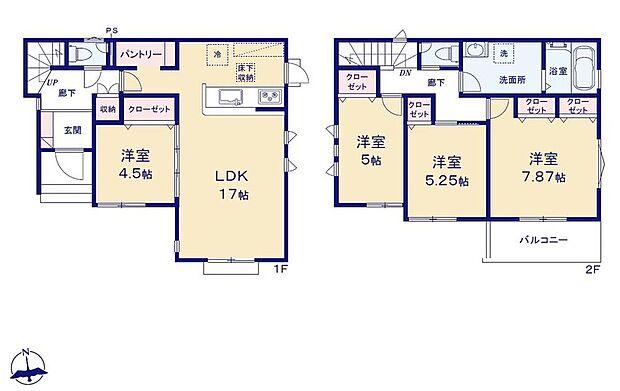 (1号棟)、価格4980万円、4LDK、土地面積105.91m2、建物面積100.33m2