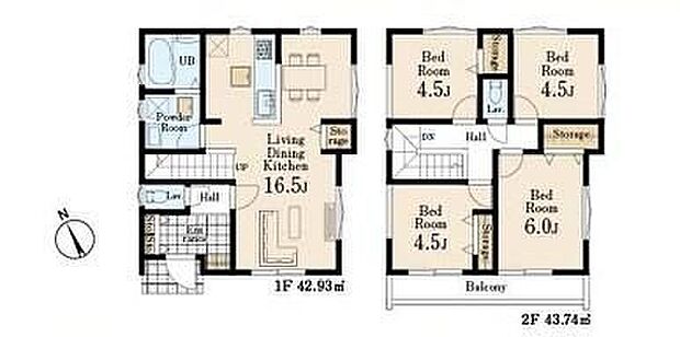 (1号棟)、価格4080万円、4LDK、土地面積110.81m2、建物面積86.67m2