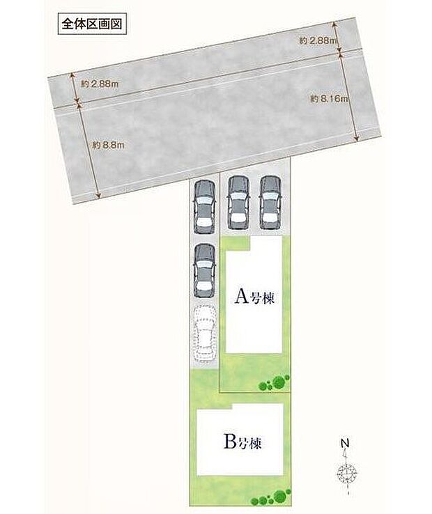 周辺は静かで落ち着いた雰囲気の住宅街です。交通量も少なく、穏やかで快適にお過ごし頂けそうです。