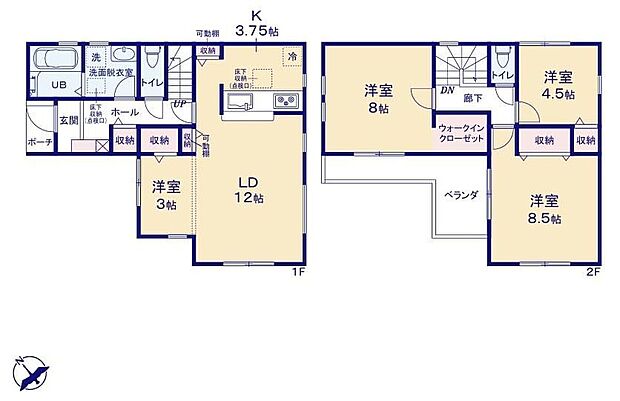 (5号棟)、価格3980万円、3LDK、土地面積112.54m2、建物面積93.96m2