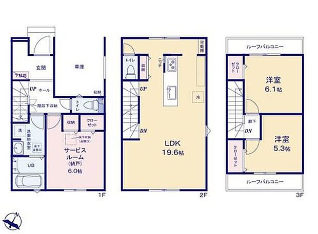 【2LDK+S】◇広々19.2帖のLDK！
◇2階リビングは陽当たり・風通し共に良好♪ご家族で過ごす空間をより居心地良くしてくれます。
◇窓付きで6帖超の広い納戸は窓付きなので居室としてもお使いいただけます。