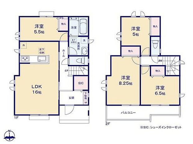 【4LDK】◇お料理を作りながらご家族との会話も楽しめる対面キッチン♪
◇1階洋室はお子様のプレイスペースにもオススメ♪
◇全居室に収納完備でお部屋がスッキリ片付きます♪